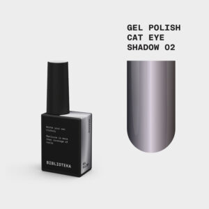 BIBLIOTEKA Gelinis lakas Cat Eye Nr. 02 Shadow  - pilkas 10ml