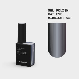BIBLIOTEKA Gelinis lakas Cat Eye Nr. 03 Midnight  - mėlynas 10ml