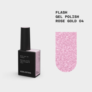 BIBLIOTEKA Gelinis lakas Nr. 04 Rose Gold - rausvas auksas 10ml