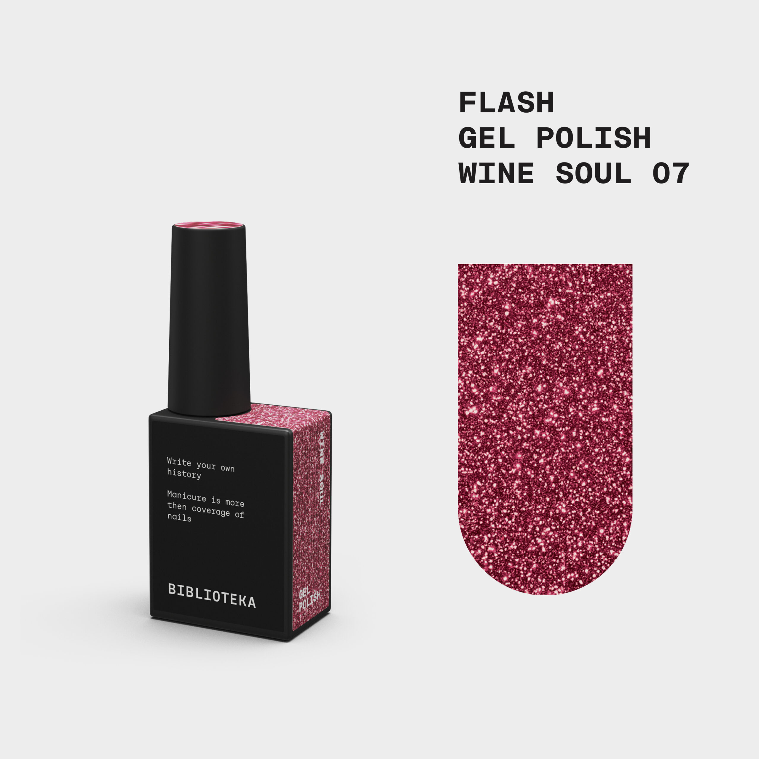 BIBLIOTEKA Gelinis lakas Nr. 07 Wine Soul - bordo 10ml