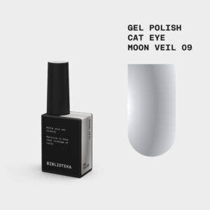 BIBLIOTEKA Gelinis lakas Cat Eye Nr. 09 Moon Veil - sidabrinis 10ml