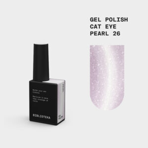 BIBLIOTEKA Gelinis lakas Cat Eye Nr. 26 Pearl - šviesiai rožinis 10ml