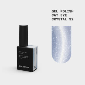 BIBLIOTEKA Gelinis lakas Cat Eye Nr. 32 Crystal - žydras 10ml
