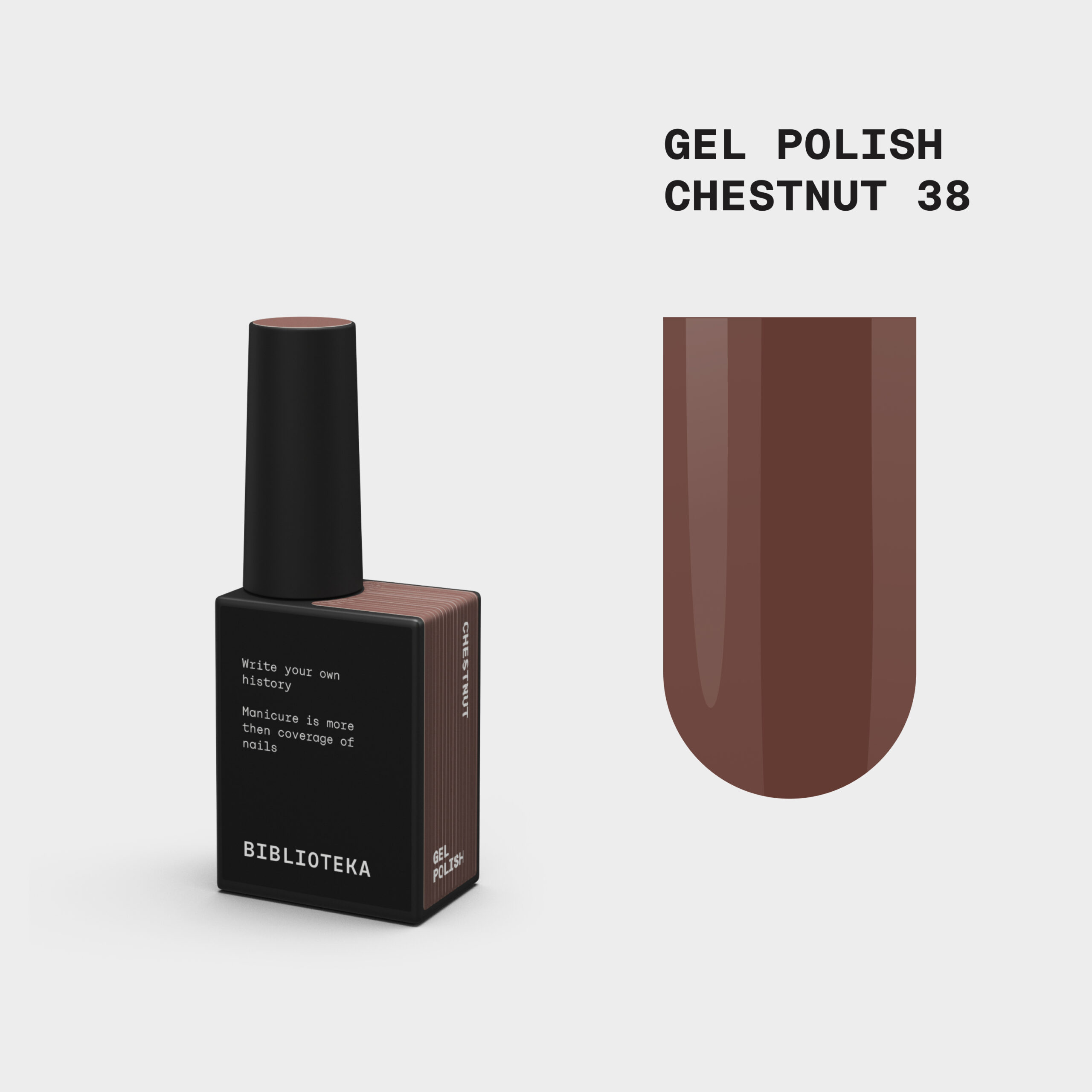 BIBLIOTEKA Gelinis lakas Nr. 38 Chestnut - sodrus rudas 10ml