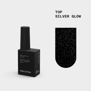 BIBLIOTEKA viršutinis sluoksnis Top Silver Glow 10ml