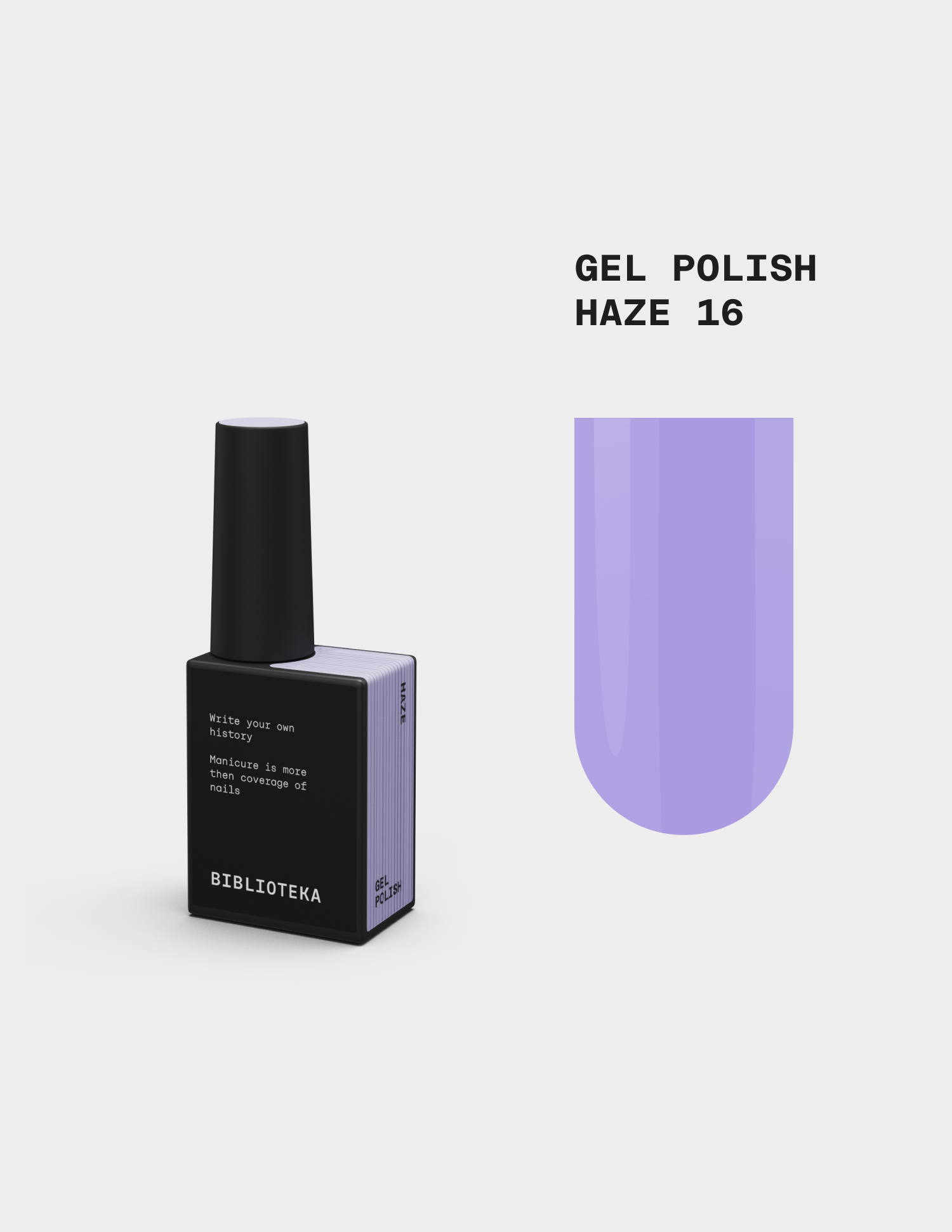 BIBLIOTEKA Gelinis lakas Nr. 16 Haze - alyvinis 10ml
