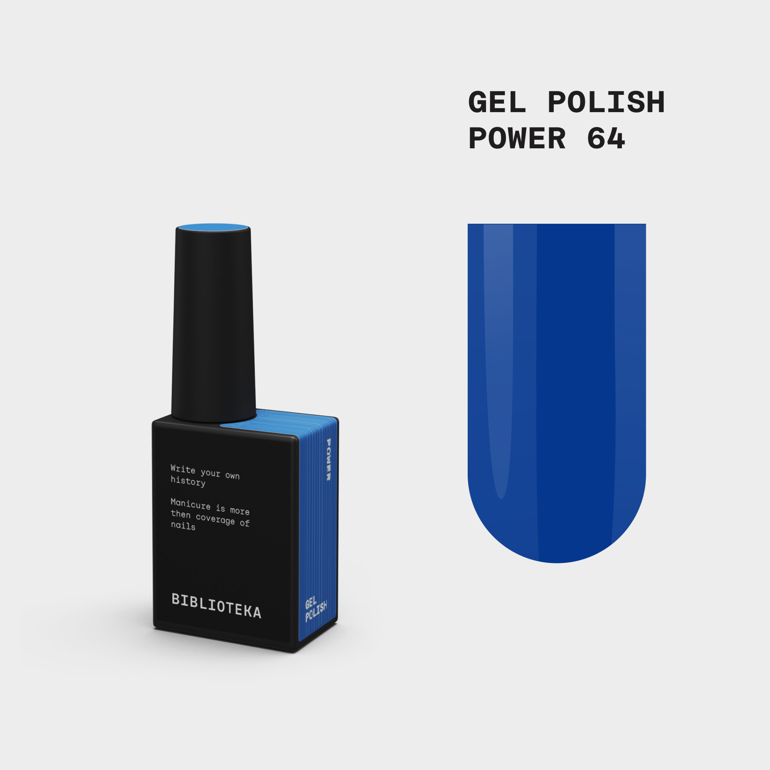 BIBLIOTEKA Gelinis lakas Nr. 64 Power - mėlynas 10ml