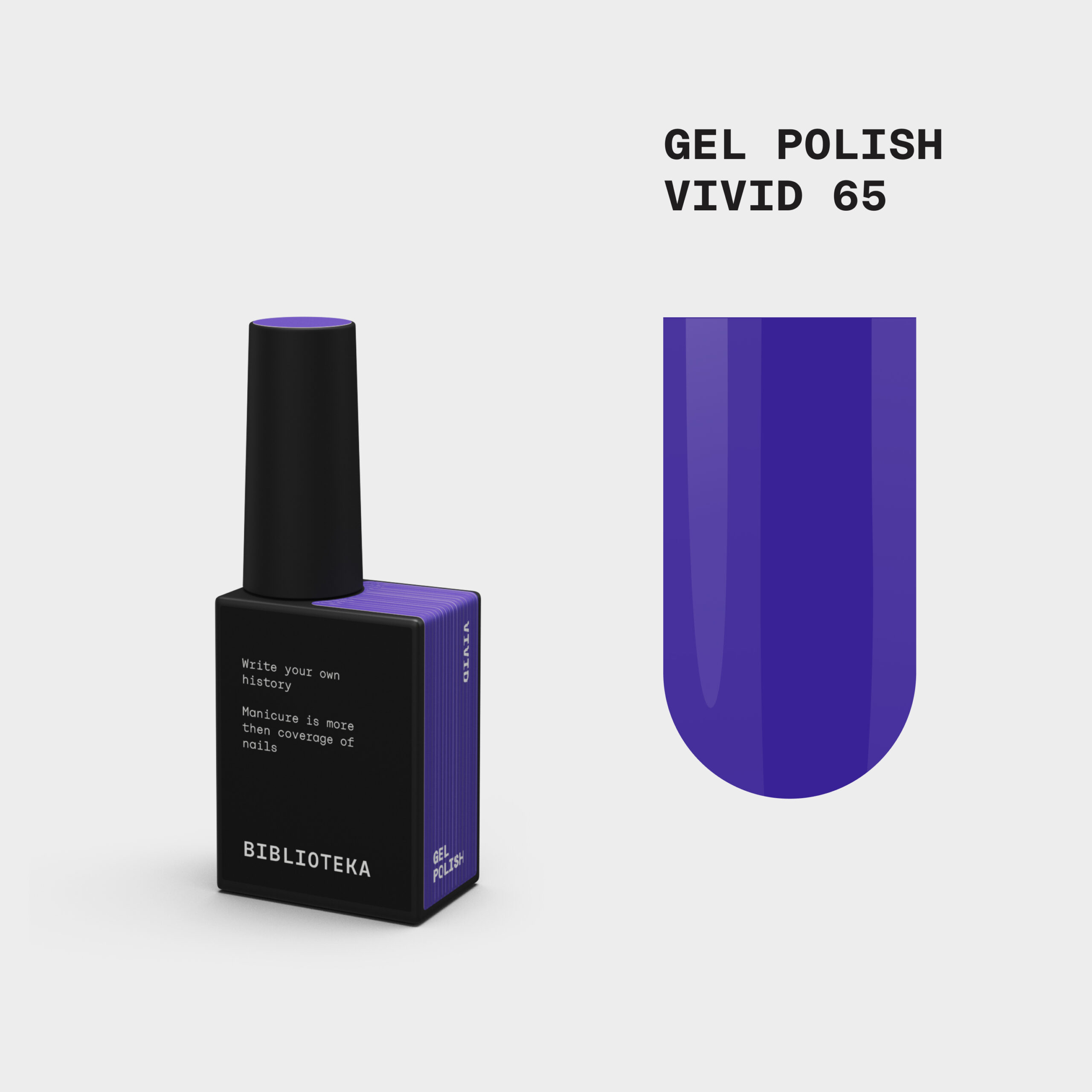 BIBLIOTEKA Gelinis lakas Nr. 65 Vivid - violetinis 10ml