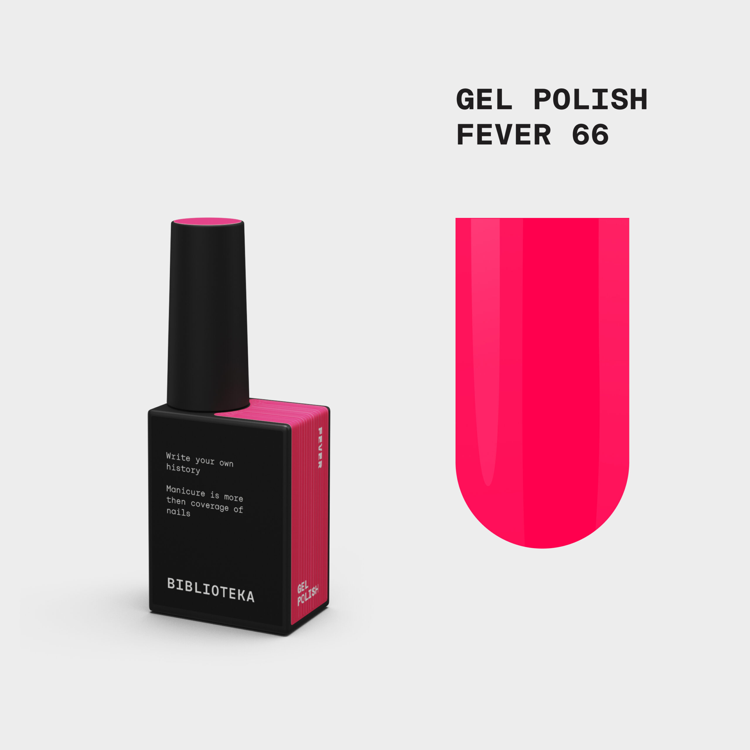 BIBLIOTEKA Gelinis lakas Nr. 66 Fever - sodrus rožinis 10ml